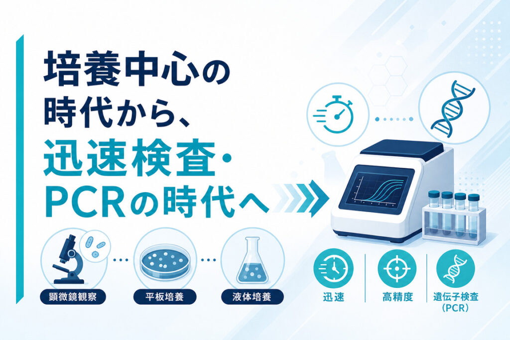 培養中心の時代から、迅速検査・PCRの時代へ