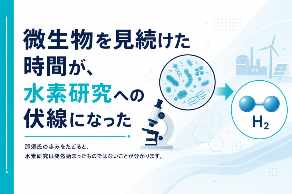 微生物を見続けた時間が、水素研究への伏線になった