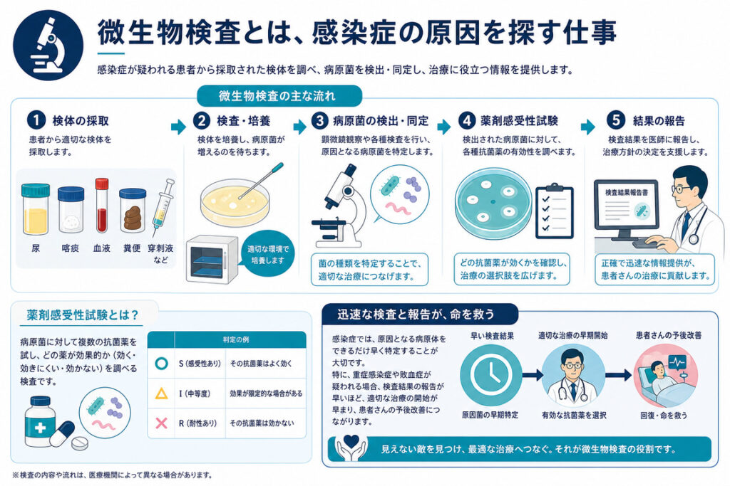 微生物検査とは、感染症の原因を探す仕事